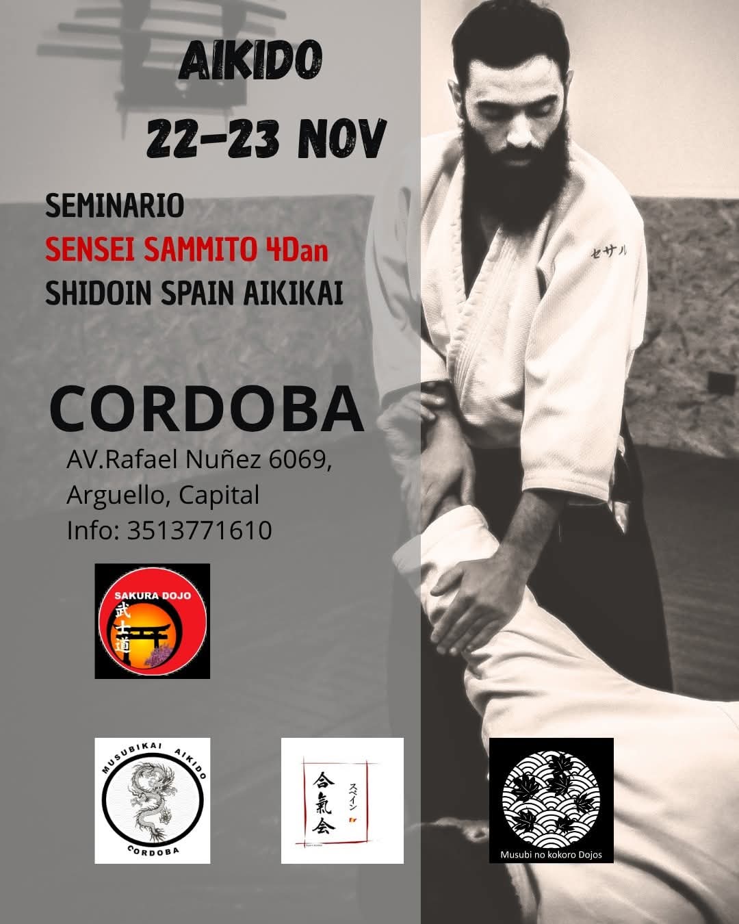 Seminario de Sensei César Sammito en Córdoba — 22 y 23 de noviembre