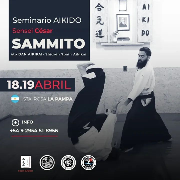 Seminario de Sensei César Sammito en Santa Rosa, La Pampa — 18 y 19 de abril